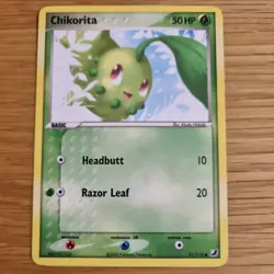 CHIKORITA 51/115 POKEMON CARD (EX UNSEEN FORCES SET) - Image 2
