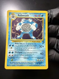 Poliwrath Base Set 2 Holo Rare Pokemon TCG Card 15/130 - Image 1