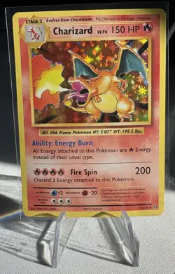 Pokemon TCG Charizard Evolutions Holo Rare Card 2016 11/108 - Image 1