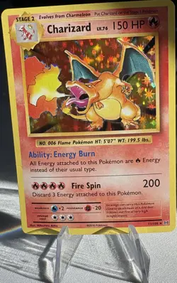 Pokemon TCG Charizard Evolutions Holo Rare Card 2016 11/108 - Image 3