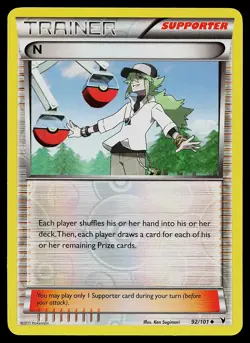Pokemon Card - N Noble Victories 92/101 Uncommon Reverse Holo - Image 1