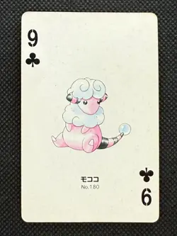 Pokemon Flaaffy 9 of Clubs Silver Marill Deck Playing Card Poker Nintendo - Image 1