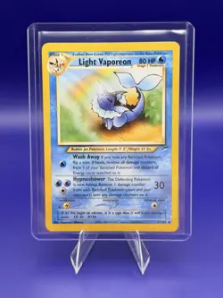 Pokemon TCG Light Vaporeon Neo Destiny Card 52/105 Unlimited Uncommon - Image 1