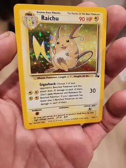 Pokemon TCG Raichu Holo 90 HP Base Set 14/102 Card - Image 2