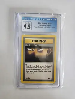 Pokemon Card The Boss's Way Trainer Team Rocket 73/82 CGC 9.5 GEM Mint PSA 10 - Image 1