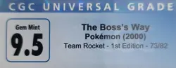 Pokemon Card The Boss's Way Trainer Team Rocket 73/82 CGC 9.5 GEM Mint PSA 10 - Image 3