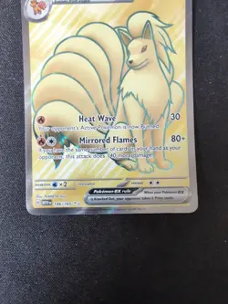 Ninetales Ex 186/165 Full Art 151 Rare Holo Shiny Pokemon Card - Near Mint - Image 3