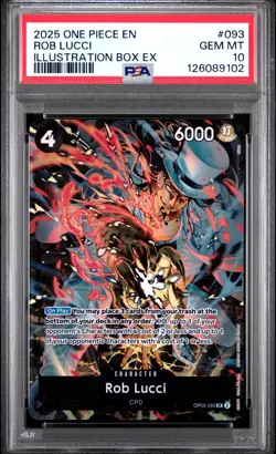 PSA 10 One Piece Card Game OP05-093 Rob Lucci Illustration Box EX #093 GEM - Image 1