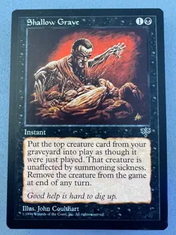 Shallow Grave Mirage MTG-Unplayed NM-Vintage Magic the Gathering-RESERVE LIST - Image 1