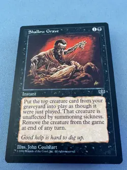 Shallow Grave Mirage MTG-Unplayed NM-Vintage Magic the Gathering-RESERVE LIST - Image 3