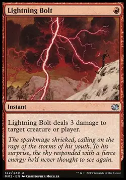 MTG Magic the Gathering Lightning Bolt (122/265) Modern Masters 2015 LP - Image 1
