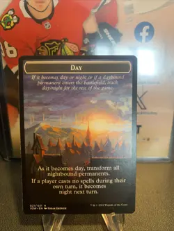 MTG-DAY/NIGHT DOUBLE-SIDED TOKEN-INNISTRAD CRIMSON VOW 021/021 - Image 1