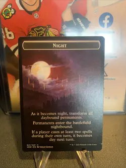 MTG-DAY/NIGHT DOUBLE-SIDED TOKEN-INNISTRAD CRIMSON VOW 021/021 - Image 2