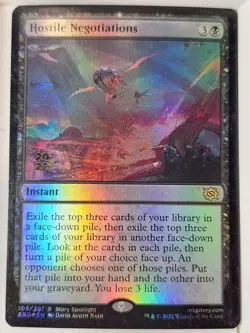 Hostile Negotiations - FOIL - Prerelease Promo - Magic the Gathering MTG Nice! - Image 1