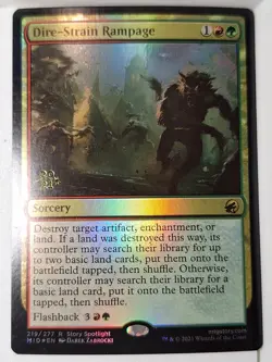 Dire-Strain Rampage - FOIL - Prerelease Promo - Magic the Gathering MTG Nice! - Image 1