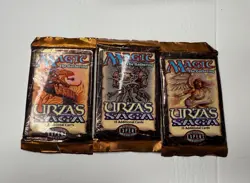 1998 MTG Magic the Gathering Urza's Saga Booster Packs (3) New Sealed Vintage - Image 1