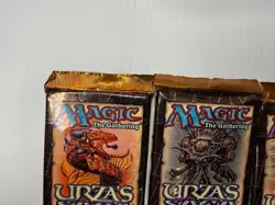 1998 MTG Magic the Gathering Urza's Saga Booster Packs (3) New Sealed Vintage - Image 2