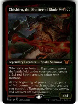 Chishiro, the Shattered Blade Commander: Kamigawa: Neon Dynasty Foil Thick MTG - Image 1