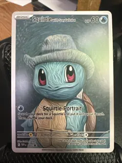 Squirtle with Grey Felt Hat Pokemon x Van Gogh Black Star Promo Fan Art Card NM - Image 1