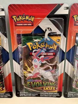 Pokemon Evolving Skies & Chilling Reign 2-Pack Blister w/ Latios Pin (Lot of 3) - Image 3