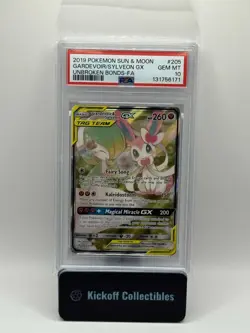 Pokemon Unbroken Bonds Gardevoir & Sylveon GX 205/214 PSA 10 GEM MINT - Image 1