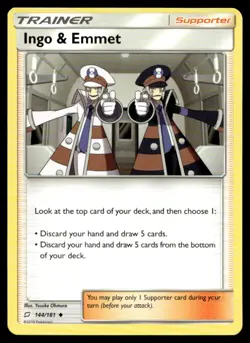 Ingo & Emmet SM - Team Up 144/181 MP Pokemon TCG | Buy 10 Get 10 Free - Image 1