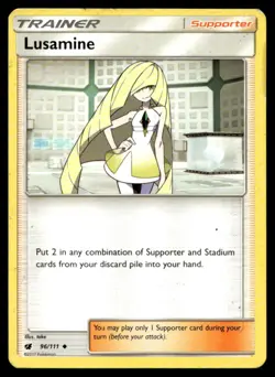 Lusamine SM - Crimson Invasion 96/111 MP Pokemon TCG | Buy 10 Get 10 Free - Image 1