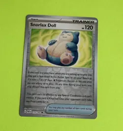 Pokemon Paradox Rift Reverse Holo 175/182 Snorlax Doll - Image 1