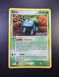 2005 POKEMON DITTO EX DELTA SPECIES 36/113 DITTO REV. HOLO STAMPED TCG - Image 1