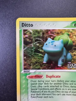 2005 POKEMON DITTO EX DELTA SPECIES 36/113 DITTO REV. HOLO STAMPED TCG - Image 2