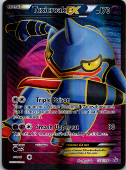 Pokemon TCG Toxicroak EX Ultra Rare Holo Full Art 102/106 XY Flashfire NM - Image 1