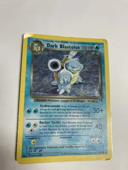 Pokemon Dark Blastoise 4/110 Legendary Collection Holo Damaged - Image 1