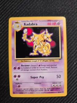 Vintage Pokemon Kadabra 32/102 Base Set 1999-2000 4th Printing - Image 1