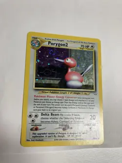 Pokemon TCG Porygon2 12/64 Neo Revelation Unlimited Holo Rare LP w/Holo Swirl - Image 2