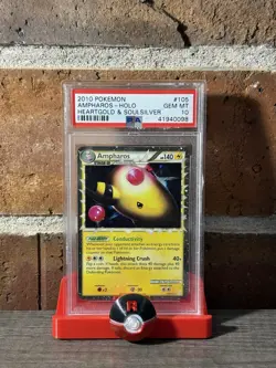Pokemon 2010 Ampharos Prime #105 Heartgold Soulsilver PSA 10 POP 16 - Image 1