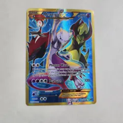 2015 Pokemon XY Breakthrough Mewtwo EX 163/162 SECRET RARE LP - Image 1