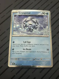 Pokemon TCG: Cryogonal SSP 047/191 - Special Snowflake Stamped Promo - Image 1