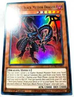 Red Eyes Black Meteor Dragon DUNE-EN095 Super Rare 1st Ed YUGIOH - Image 1