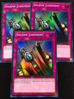 Yugioh Solemn Judgment RA02-EN075 1st Super x3 (NM) - Image 1