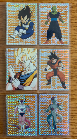 6 Dragon Ball Z prism card cards lot including G-6 Frieza - Image 1