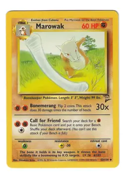 Marowak 52/130 - Base Set 2 (WotC 2000) - NM Pokemon Card - Image 1