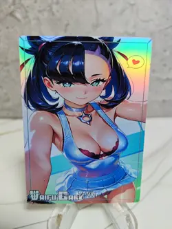 Marnie Trading Card Waifu Goddess Story Anime Girl holo Karte Manga Full Art - Image 2