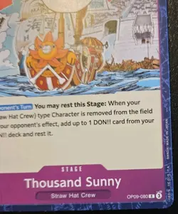 Thousand Sunny OP09-080 Common Emperors In The New World One Piece Card Game - Image 5