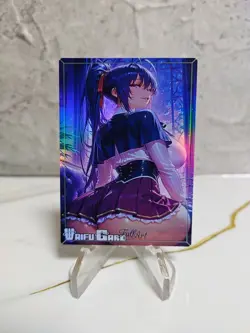 Akeno Himejima Trading Card Waifu Goddess Story Anime Girl holo Karte Manga Art - Image 1