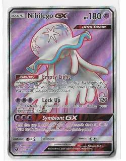 Nihilego GX 103/111 Crimson Invasion Full Art Sun & Moon S&M Pokemon TCG Card LP - Image 1