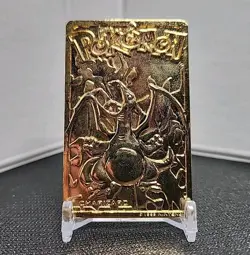 1999 Pokemon Burger King 23K Gold-Plated Charizard Card Poke Ball (No Box/Cert.) - Image 4