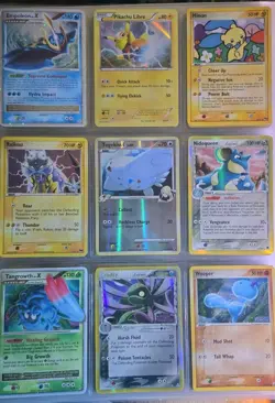 Pokemon Collection Binder Of 72 Cards Various Sets, Years, And Card Conditions - Image 1