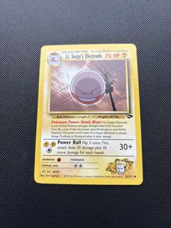 Pokemon Card Gym Challenge Lt. Surge's Electrode 52/132 WOTC NM! - Image 2