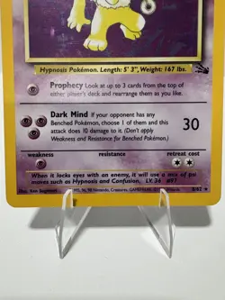 Pokemon TCG Hypno Fossil Holo Card 8/62 Unlimited Rare - Image 4