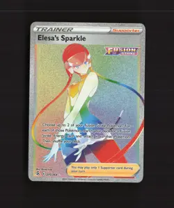 Elesa's Sparkle 275/264 Fusion Strike Full Art Secret Rare Holo Pokemon Card NM - Image 1
